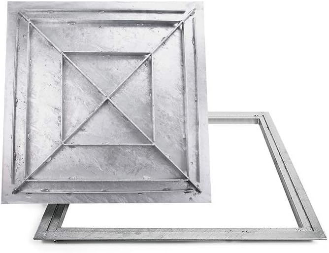 SAB-50 Schachtabdeckung Stahl verzinkt befahrbar Tränenblech Schachtdeckel 500 x 500 mm