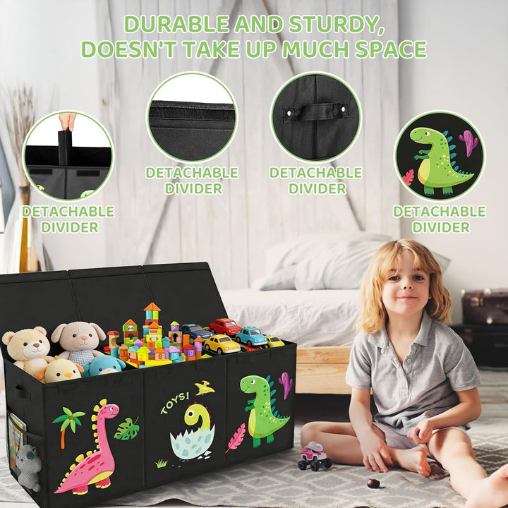 Extra Gross Aufbewahrungsbox mit Deckel Kinder,150l Grosse Faltbare Spielzeugkiste mit Griff,Aufbewa
