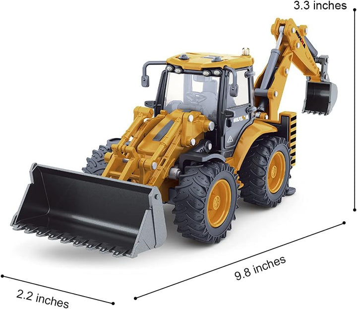 fisca Die-cast Bagger Baggerlader Frontlader LKW 1/50 Metalltechnik Fahrzeug BAU Traktor Modell Samm