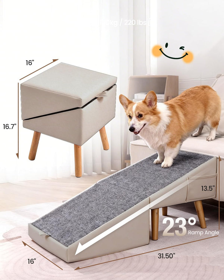 Hunderampe für Sofa &amp; Bett, 2-in-1 Hundetreppe für kleine &amp; mittelgrosse Hunde Katzen, 40 cm Indoor-