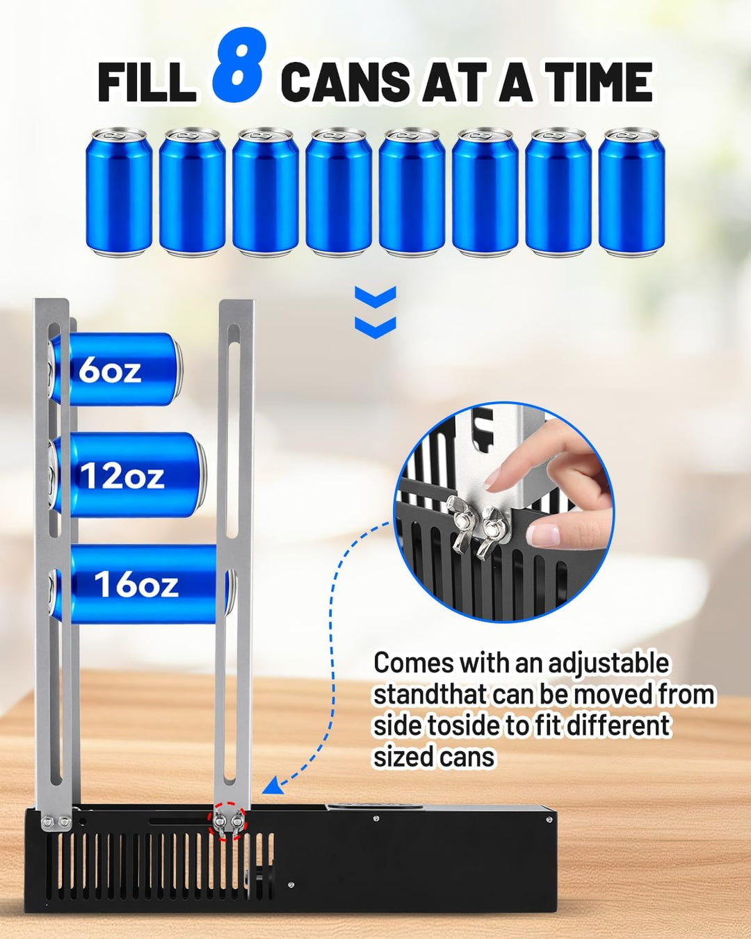 YUCHENGTECH Elektrischer Dosenpresse für 200-500ml Dosen/200-330ml Wasserflaschen aus Kunststoff Wan