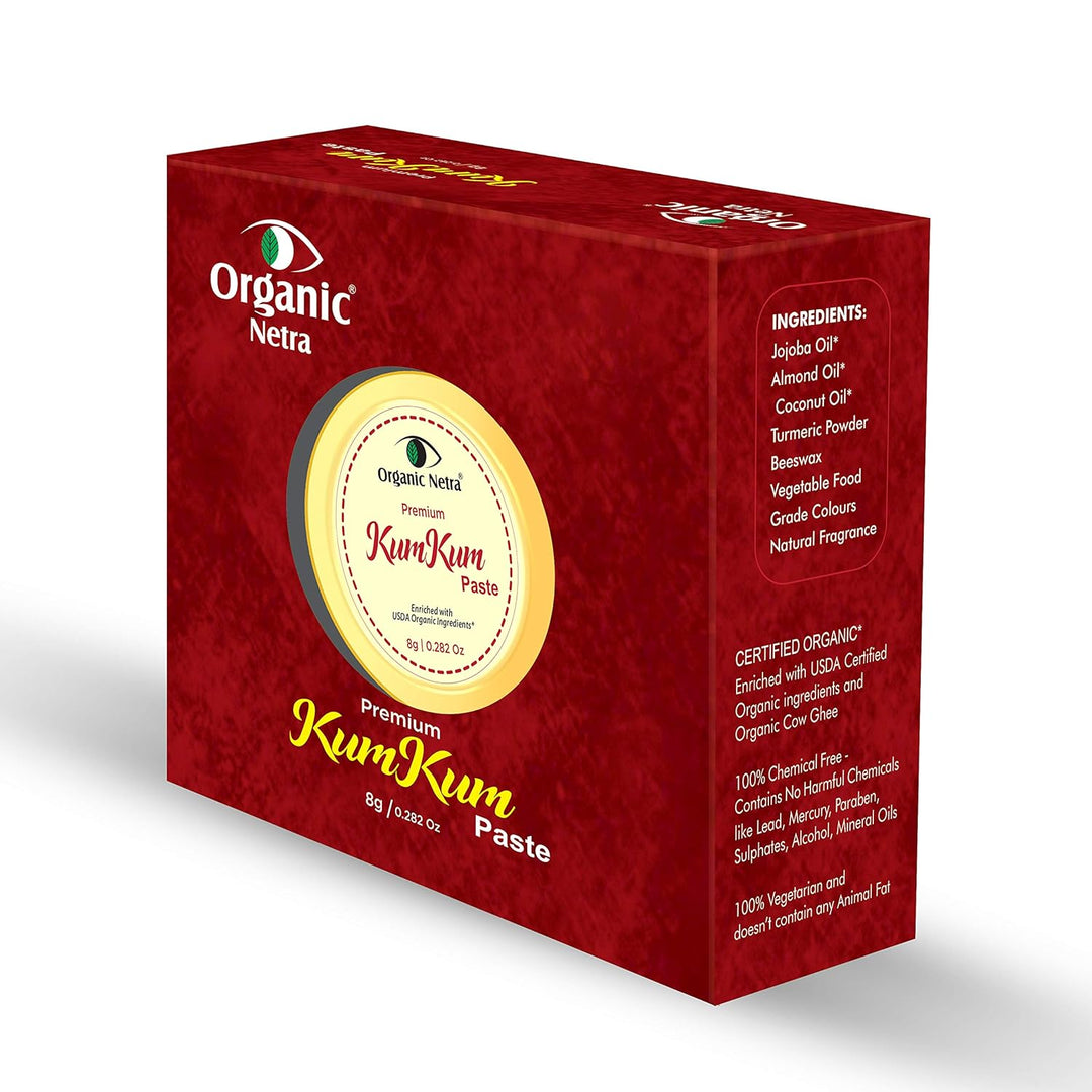 Organic Netra Sindoor/Kumkum-Paste – 100 % chemikalienfrei, komplett natürlich, kein Blei, kein Quec