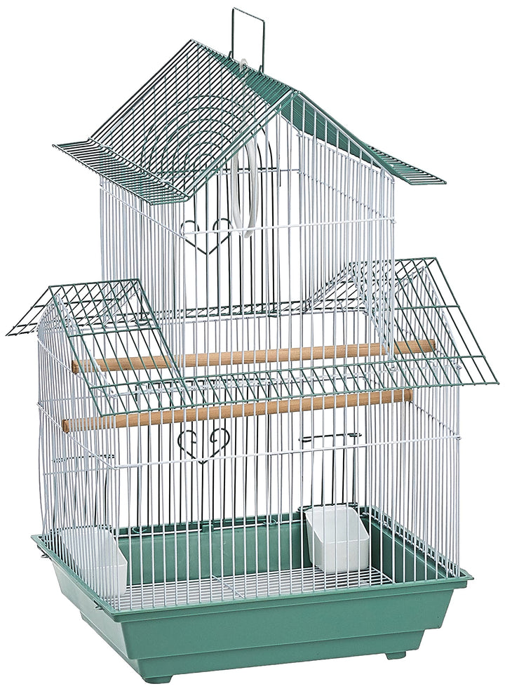 Prevue Hendryx SP1720-4 Shanghai Sittichkäfig, Grün/Weiss Size: Pack of 1, Size: Pack of 1