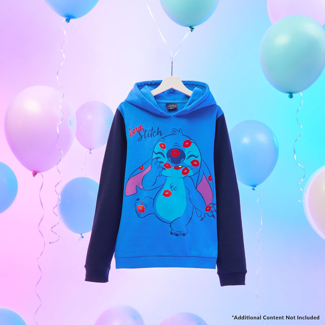 Disney Hoodie für Mädchen, Coole Pullover für Kinder und Jugendliche - Mädchen Geschenke (Blau/Schwa
