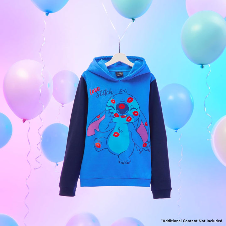 Disney Hoodie für Mädchen, Coole Pullover für Kinder und Jugendliche - Mädchen Geschenke (Blau/Schwa