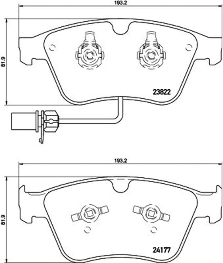 HELLA PAGID 8DB 355 020-441 Bremsbelagsatz - T2082 - Bremssystem: Teves - mit integriertem Verschlei