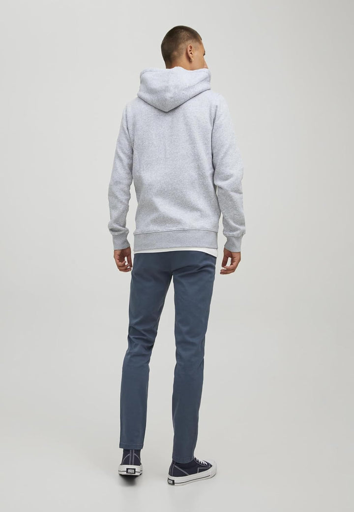 JACK & JONES Male Kapuzenjacke Einfarbig Kapuzenjacke XS Light Grey Melange, XS Light Grey Melange