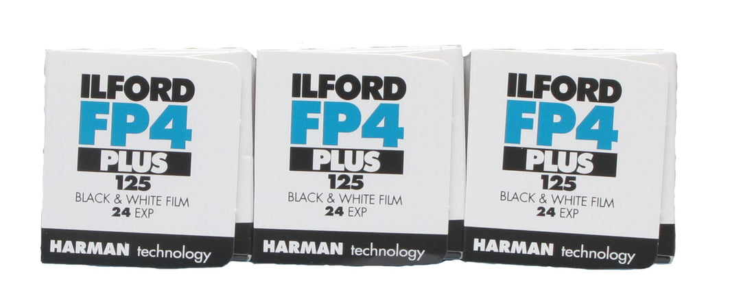 Ilford FP4+ 24 Belichtungen, Packung mit 3 Rollen