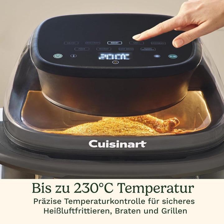 Cuisinart ClearView Heissluftfritteuse I Airfryer Volle Sicht – 280° Sichtfenster I PFAS‑frei I 8,5L