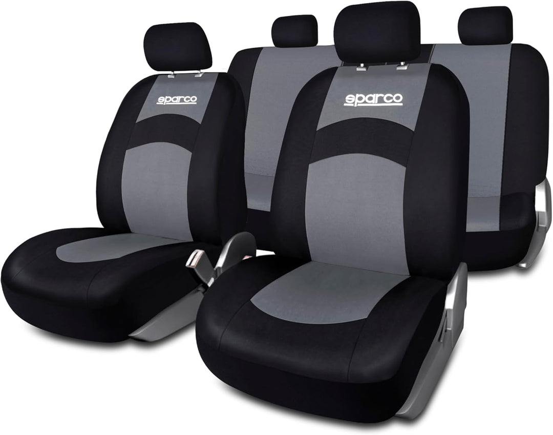 SPARCO SPCS402GR Schonbezüge-Kompletteset von 5 Kopfstützen, Schwarz/Grau 402 INTL GRAU, 402 INTL GR