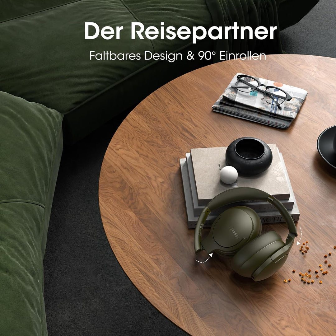 DOQAUS Kopfhörer Kabellos Bluetooth [Bis zu 90 Std] Bluetooth Kopfhörer Over-Ear mit 3 EQ-Modi, HiFi