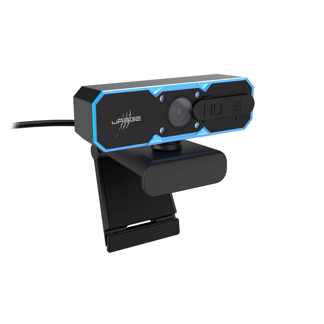 uRage Streaming Webcam „REC 600 HD“,schwarz, HD-Qualität, 720p bei 60fps, Autofokus, Belichtungskorr