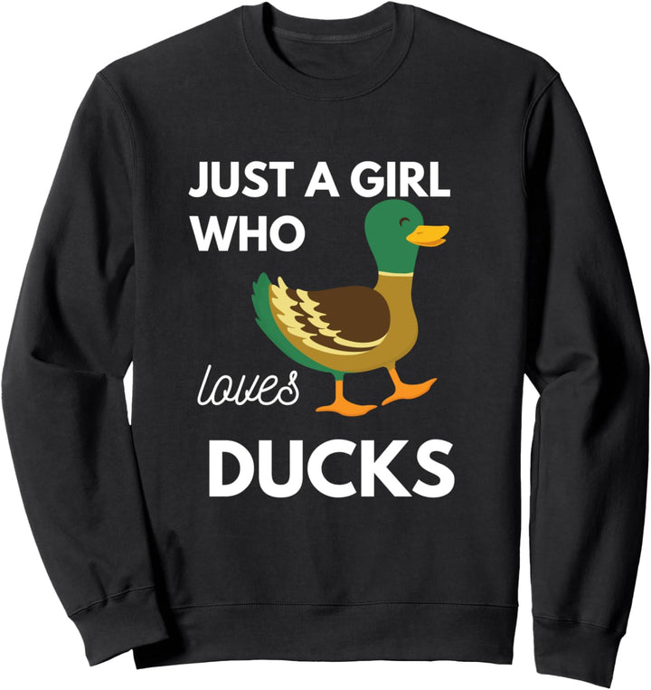 Duck Animals Farm Nur ein Mädchen, das Ducks Bird Nerd liebt Sweatshirt