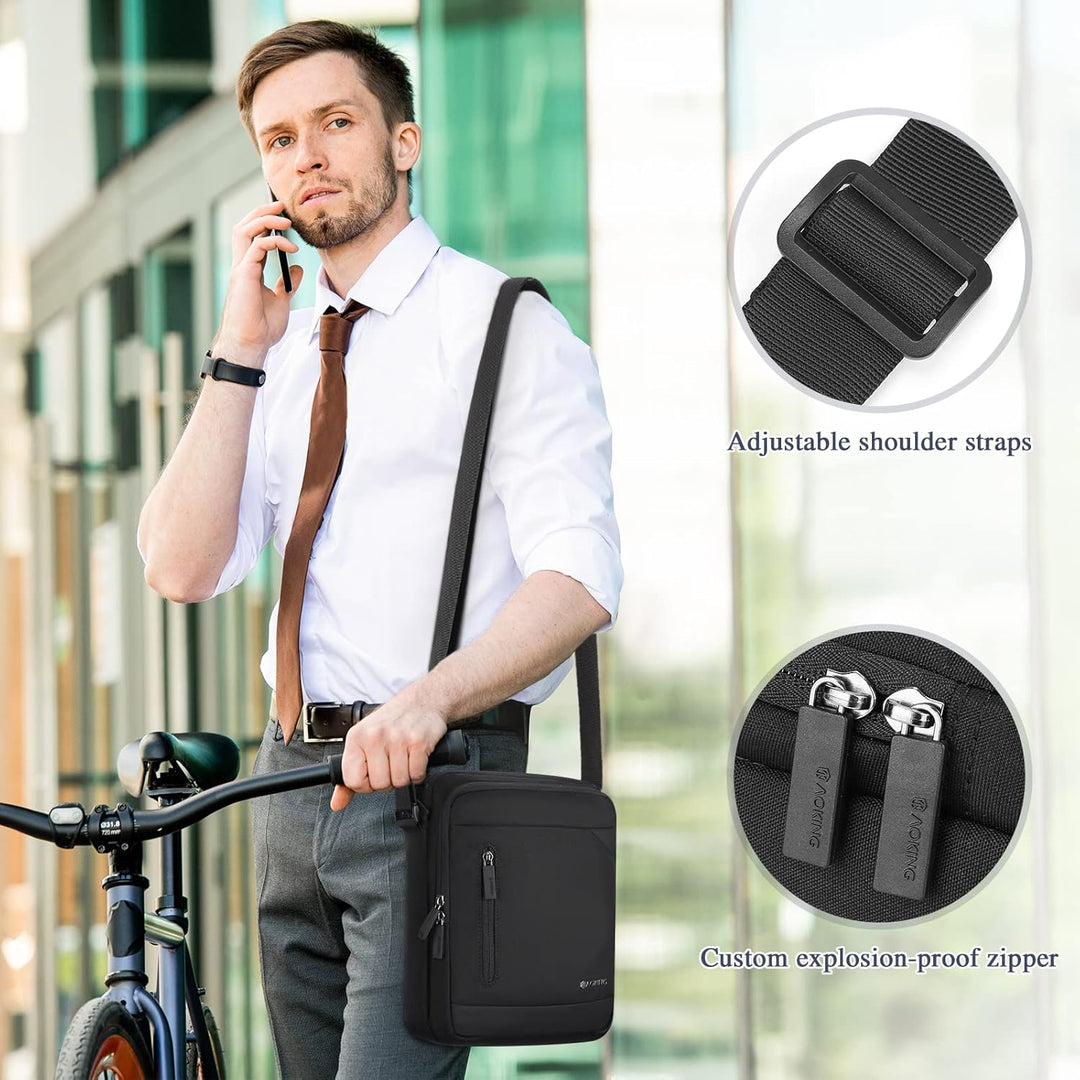 BAIGIO Herren Umhängetasche Tablet iPad bis 11 Zoll, Schultertasche Herrentasche zum Umhängen Crossb