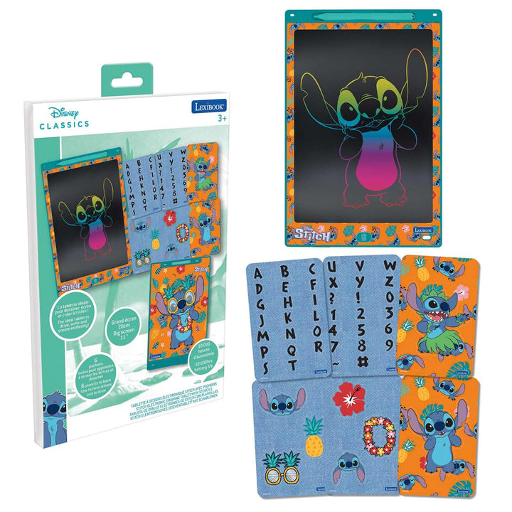 Lexibook CRT10D Disney Stitch, Magic Slate, Kunst-und Bastelspielzeug für Mädchen und Jungen, A4-For