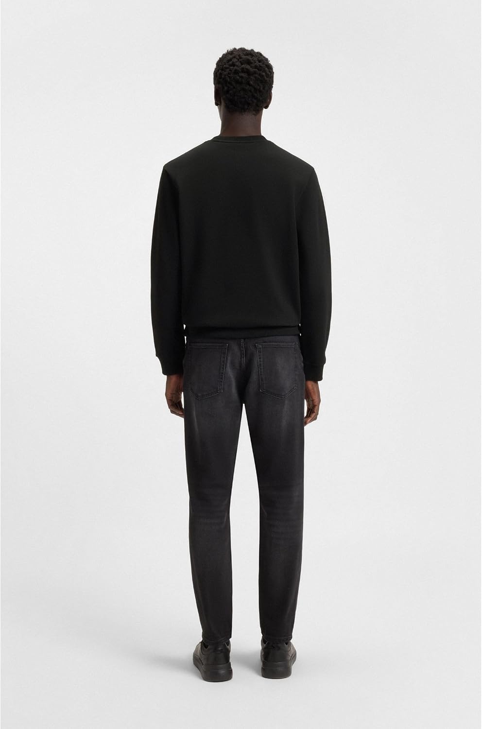 HUGO Herren Diragol212 Regular-Fit Sweatshirt aus Baumwoll-Terry mit Logo-Label M Black1, M Black1