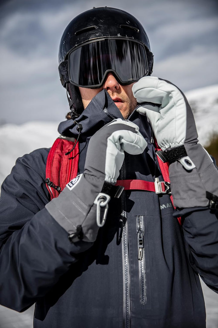 Hestra Army Heli 3-Finger-Skihandschuh für Herren, Leder 6 Schwarz, 6 Schwarz