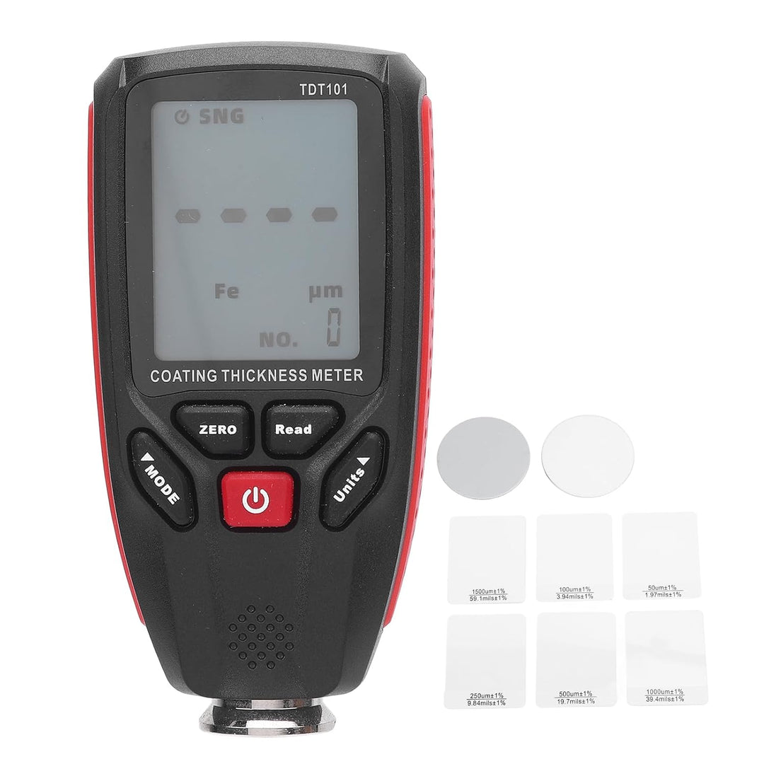Lackdickenmessgerät, Schichtdickenmessgerät mit LCD-Display für Autolack, Pulverbeschichtungen, Elox