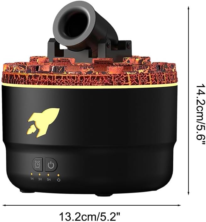 Aroma Luftbefeuchter mit LED Kanonen, Simulation Eines Vulkannebels, Persönlicher Kleine Luftbefeuch