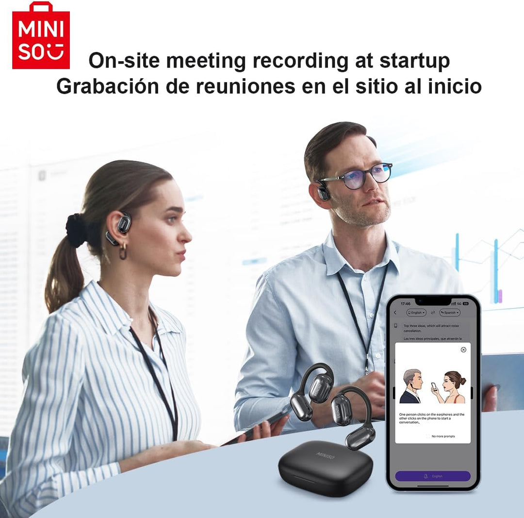 MINISO MS162 AI Kopfhörer Übersetzer 3-in-1 Sprachübersetzer Kopfhörer Übersetzungskopfhörer mit ech