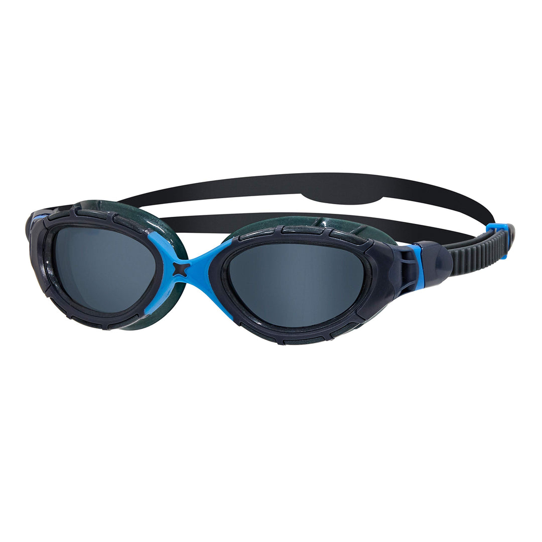 Zoggs Unisex Predator Flex Schwimmbrille Grau/Blau/Geräucherte Tönung S Single, Grau/Blau/Geräuchert