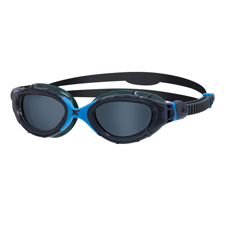Zoggs Unisex Predator Flex Schwimmbrille Grau/Blau/Geräucherte Tönung S Single, Grau/Blau/Geräuchert