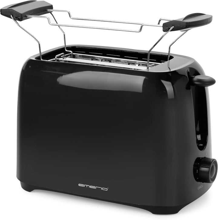 Emerio Toaster für 2 Toastscheiben mit herausnehmbarer Krümelschublade + Unterbrechungstaste + 6 ein