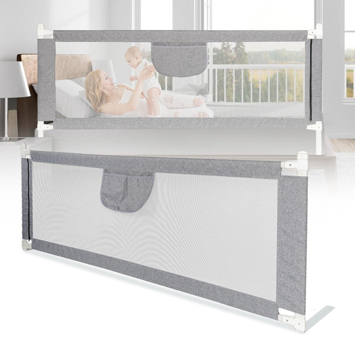 Ollewiellan Bettgitter 180cm, Bettgitter Rausfallschutz Höhenverstellbar 64-96cm, Bettschutzgitter K
