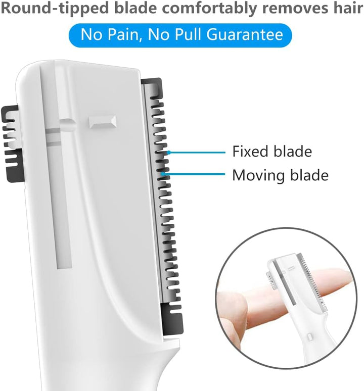 Verbesserter Augenbrauen-Trimmer, Funstant Präzision Gesichtshaarschneider für Frauen, batteriebetri