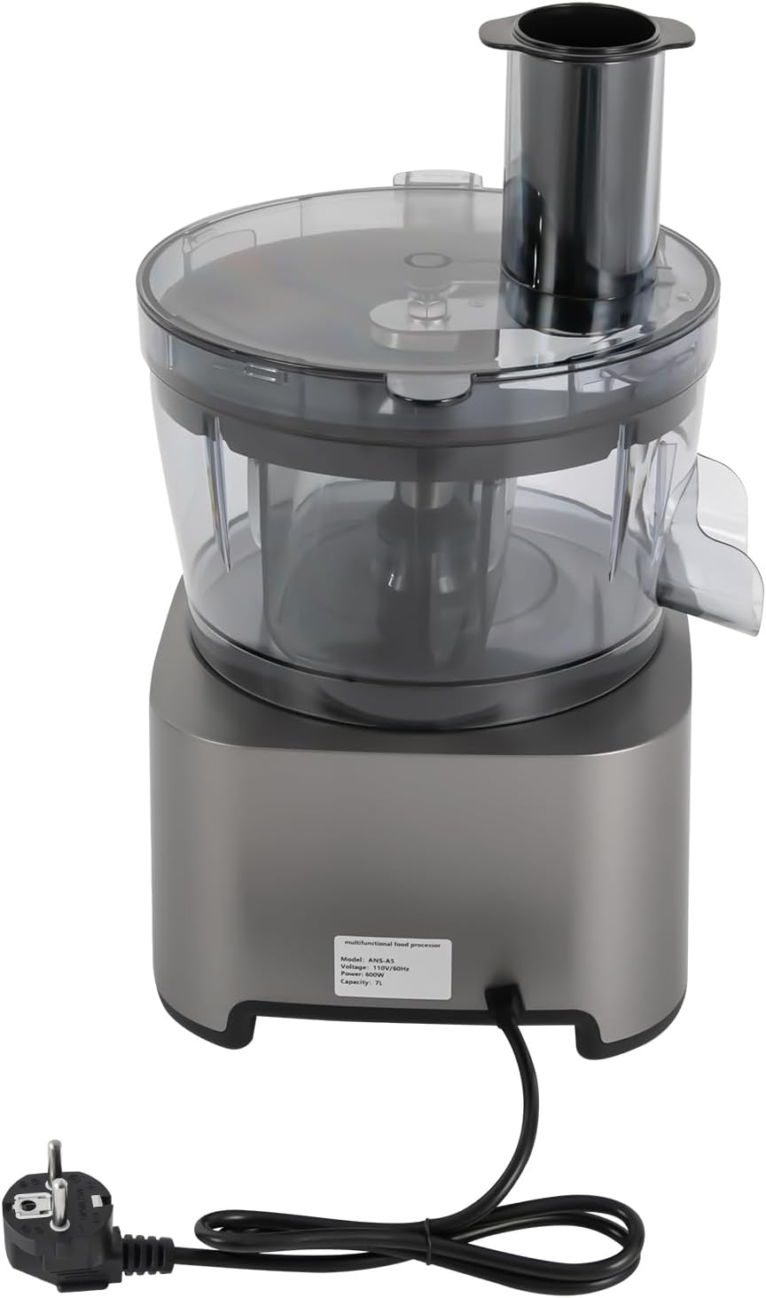 Elektrische 3-in-1 Würfelschneidemaschine 600W | 7L Edelstahl-Gemüseschneider mit 2 Würfelgrössen &