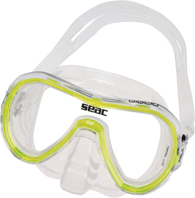 Seac Unisex Jugend Set Giglio MD Valve Schnorchelset mit Maske und Schnorchel mit Wasserausblasventi