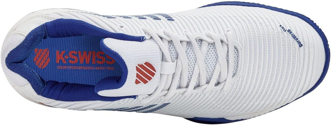 K-Swiss Herren Hypercourt Express Clay Tennisschuhe Sandplatzschuh Weiss - 42.5 EU White Bleu Mars R