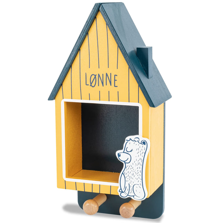 HEJ LØNNE Kindergarderobe mit 2 Haken und Ablagefach - Garderobe Kinderzimmer und Babyzimmer - Kinde