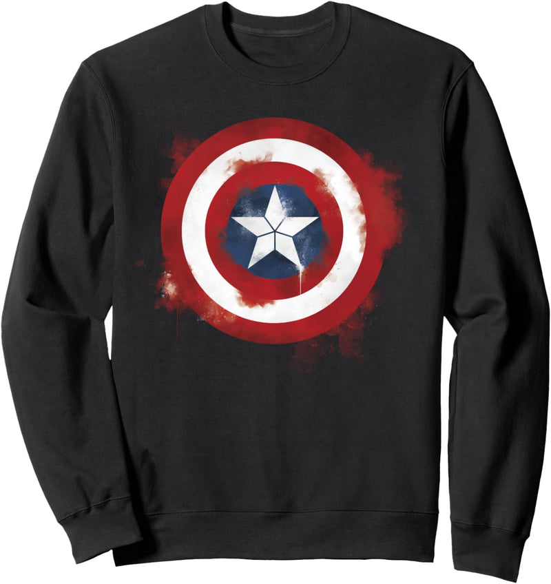 Marvel Avengers: Endgame Captain America Spray Paint Shield Sweatshirt
