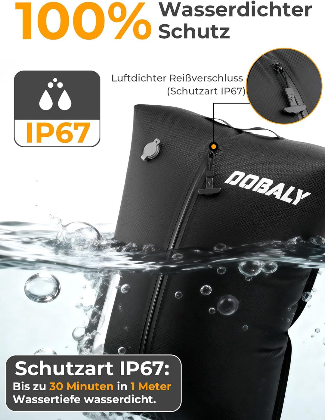 Dobaly Professionelle Vakuumsäcke für Reisen, IP67 Wiederverwendbare,Kompressionsbeutel für Koffer u