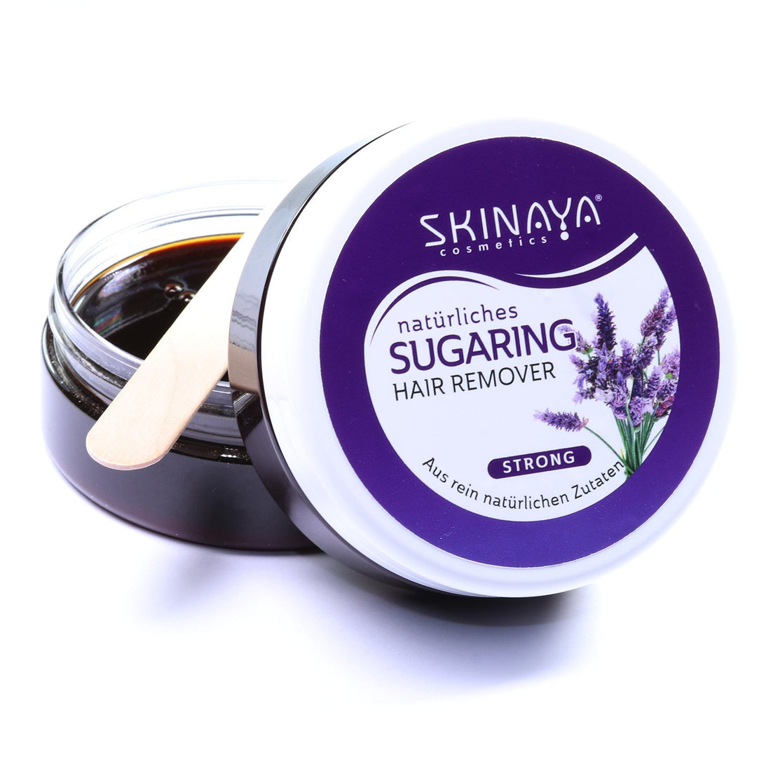 SKINAYA® PREMIUM ZUCKERPASTE SET ZUR HAARENTFERNUNG - 300 Gramm Sugaring Wachs Waxing Set (Lavendel)