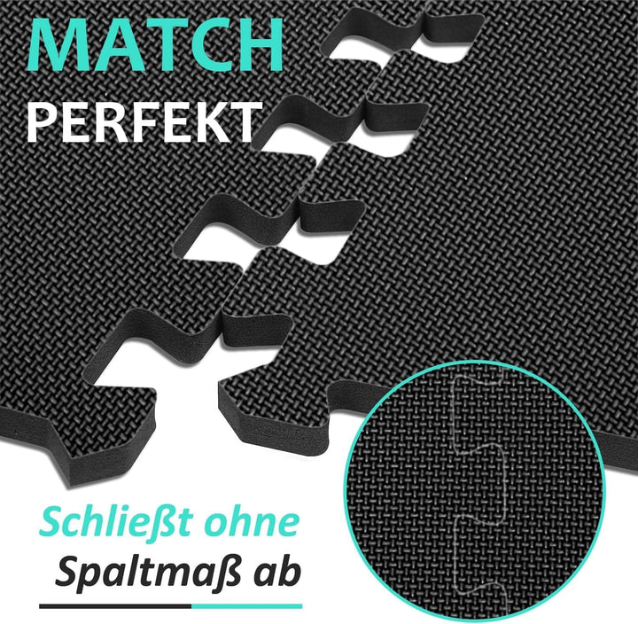 Bodenschutzmatte Fitness Set [31x31cm], 24/36/48 Puzzlematte, Eva Sportmatte Fitnessmatte rutschfest