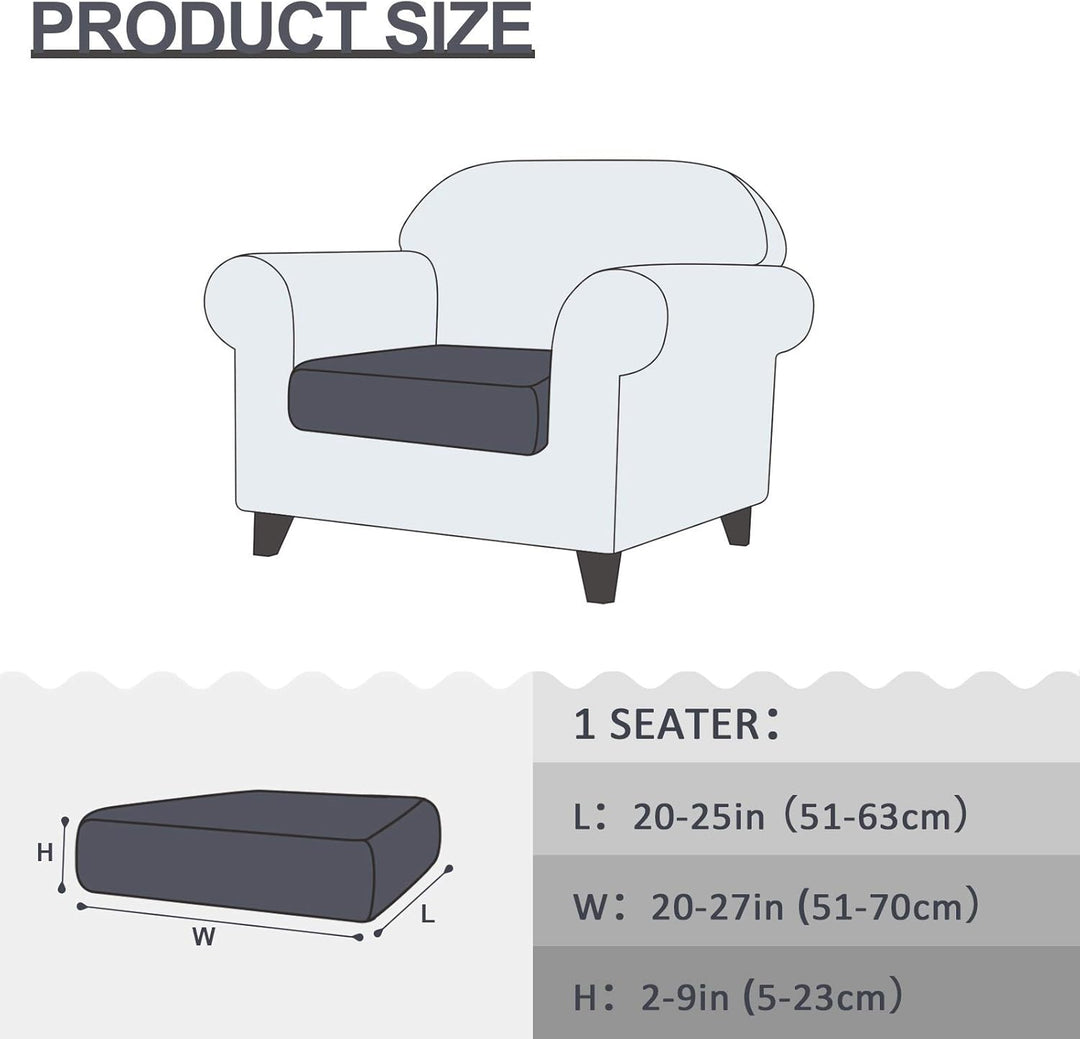TAOCOCO Sofa Sitzkissenbezug Stretch Kissenbezug 1 Stück Sofakissen Schonbezug Sofasitzbezug für Sof