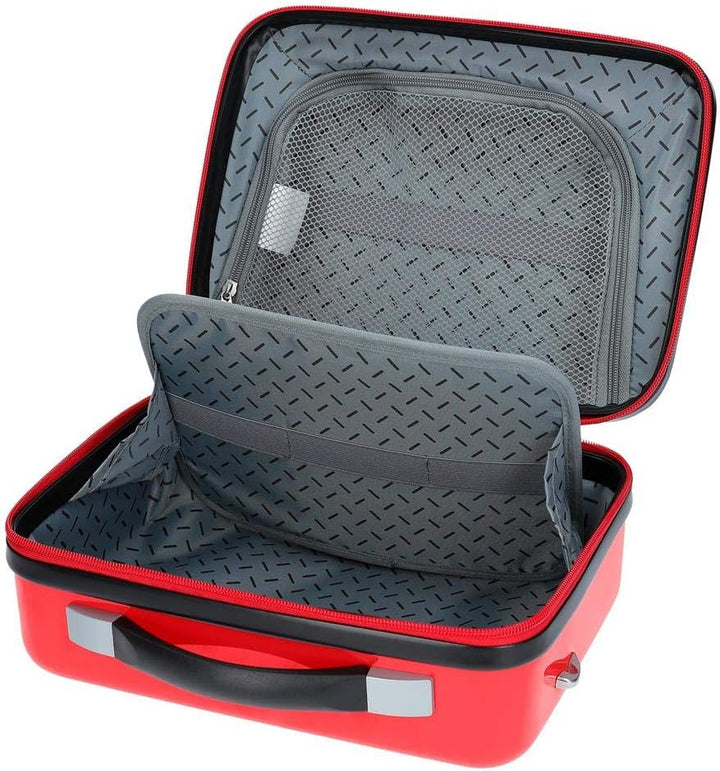 Disney Pinocchio Kulturbeutel, anpassbar, mit Schultertasche, 29 x 21 x 15 cm, ABS, 9,14 l, Rot Make