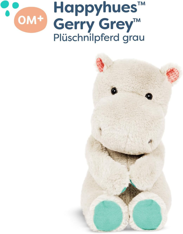 B. toys - Happyhues - Gerry Grey (Hellgrau) - Plüsch Nilpferd - Plüschtier - Weiches & graues Nilpfe