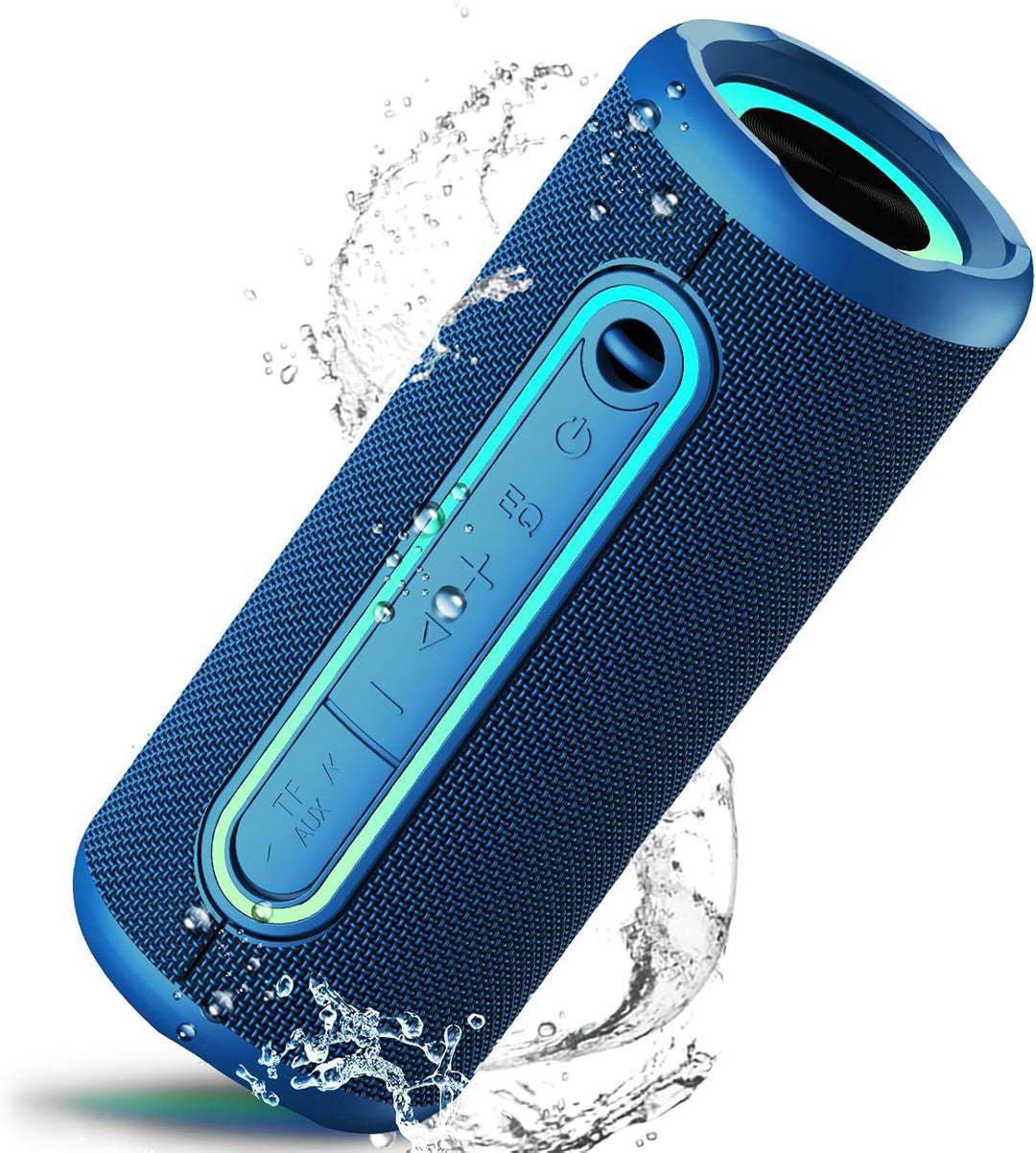 Bluetooth Lautsprecher mit Licht, Bluetooth 5.4 Musikbox, Dual Lautsprecher, Dualen Bass-Treibern, 3