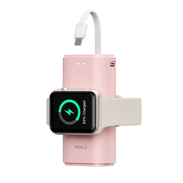 iWALK Ladestation Apple Watch Und iPhone,Tragbares LadegeräT FüR Apple Watch, 9000mAh Powerbank Mit