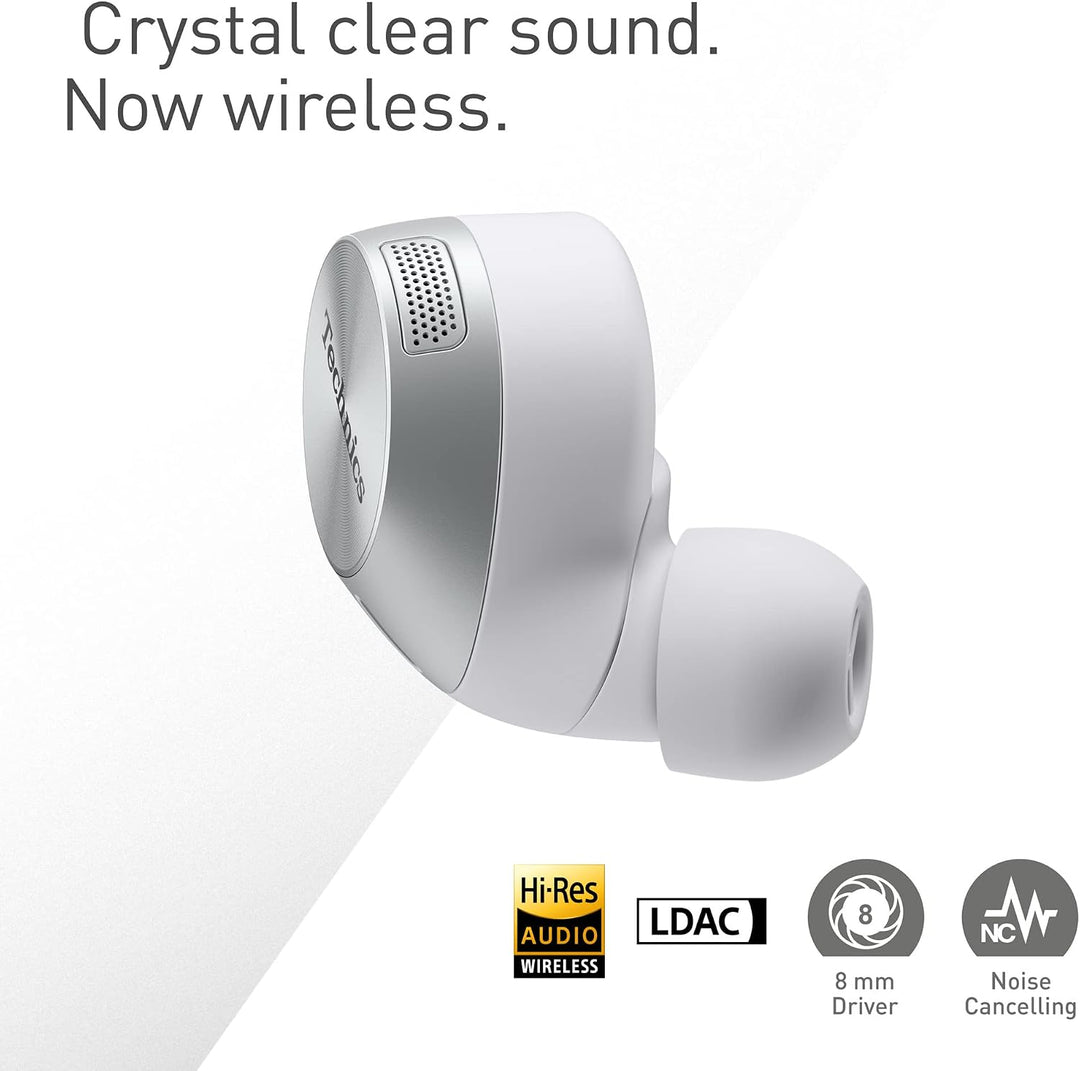 Technics EAH-AZ60M2ES kabellose Ohrhörer mit Noise Cancelling, Multipoint Bluetooth 3 Geräte, komfor