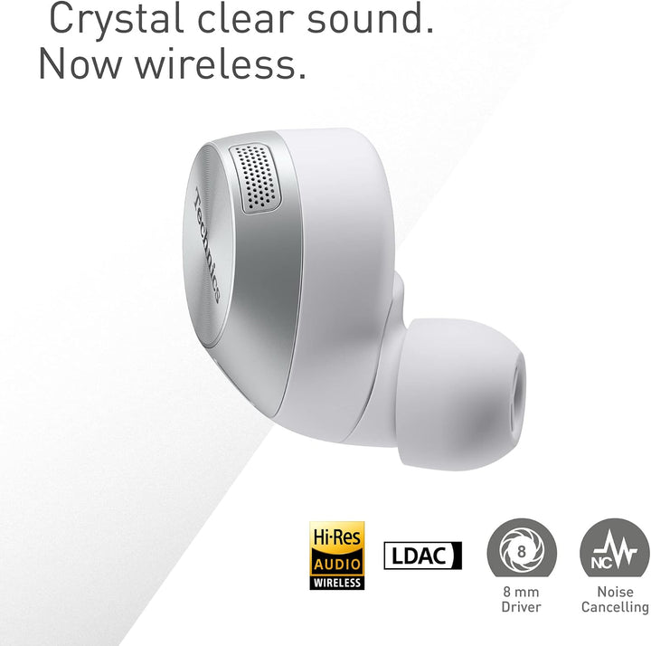Technics EAH-AZ60M2ES kabellose Ohrhörer mit Noise Cancelling, Multipoint Bluetooth 3 Geräte, komfor