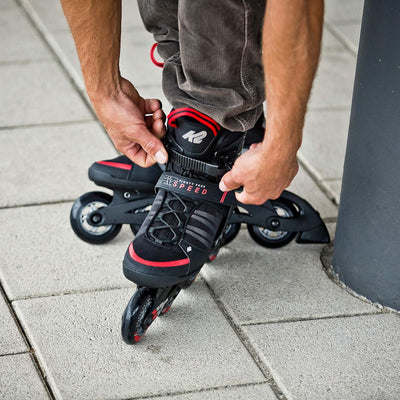 K2 Skates Herren Inline Skate F.I.T. 84 Speed Alu - black - red - 30D0260 42.5 EU, 42.5 EU