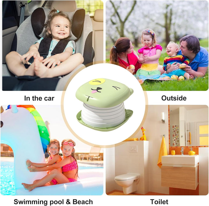 Faltbarer Toilettensitz für Kinder, Reisetöpfchen für Auto, Outdoor & Indoor, Praktisch für Camping