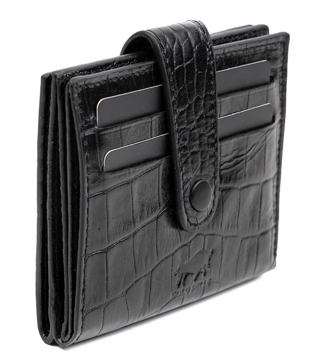 Solo Pelle Slim Wallet aus echtem Leder Platz für über 20 Karten Slimwallet Kartenetui Geldbörse für
