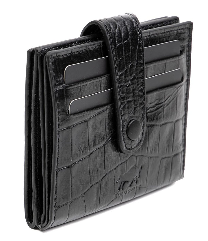 Solo Pelle Slim Wallet aus echtem Leder Platz für über 20 Karten Slimwallet Kartenetui Geldbörse für
