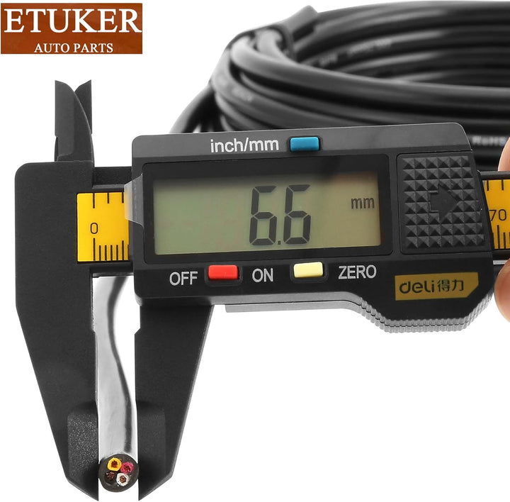 ETUKER Fahrzeugkabel 4 adrig 10M Kabel Anhänger 4 polig Camping Fahrzeugleitung Kabelquerschnitt 4X