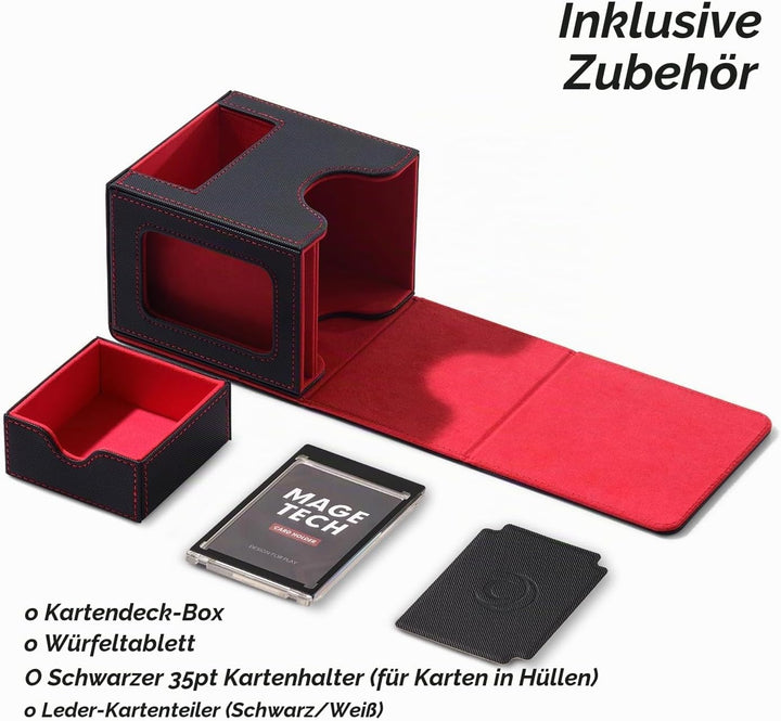 Commander Deckbox für MTG - Patentiertes Design, Commander Display, passt für 100 doppelt eingehüllt